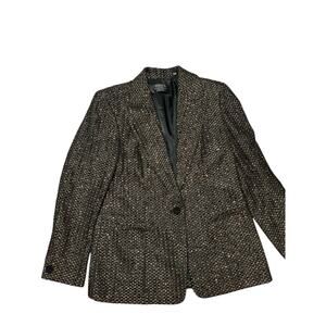 Dana Buckman Tweed Suit Metallic Thread Size 10 Petite